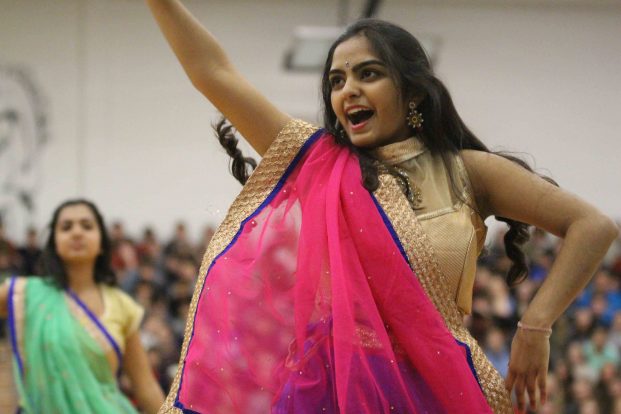 Ashmika Behere dancing at the diversity assembly